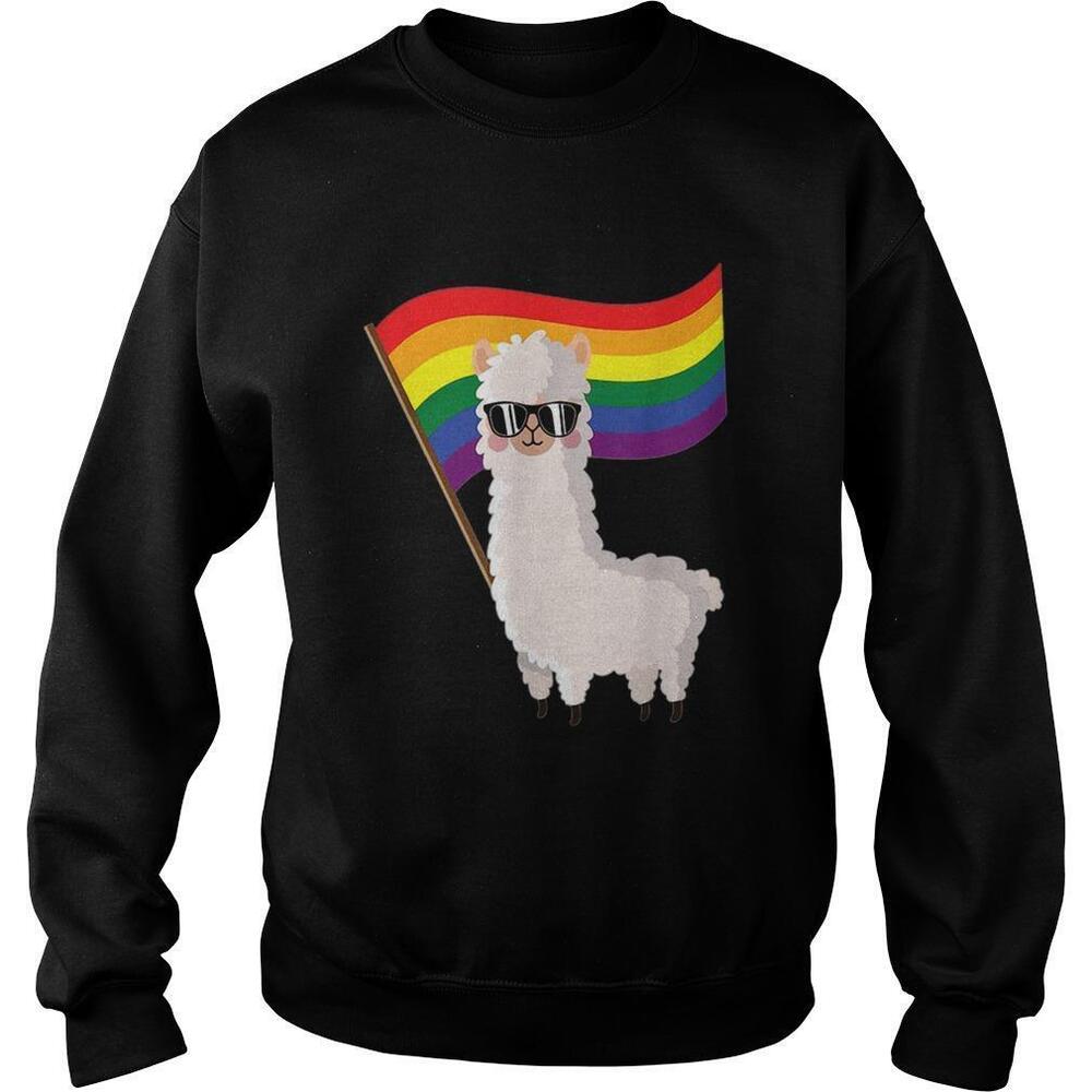 Llama Rainbow Flag Lgbtqia Gay Pride Shirt